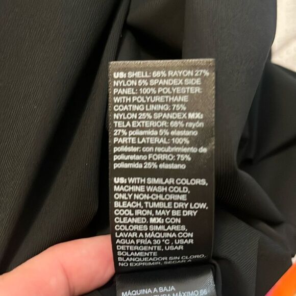 White House Black Market Boatneck Sheath Sleeveless Faux Leather Panels Dress - Picture 15 of 16